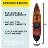 image:imageOld Town Ocean Kayak Malibu Pedal Kayak Solo SitonTop PedalDriven Recreational Kayak 12 ftLava