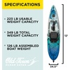 image:imageOld Town Ocean Kayak Malibu ePDL 120 Solo SitonTop Recreational Pedal amp Cruise Control Kayak 12 ftHorizon