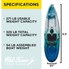 image:imageOld Town Ocean Kayak Malibu 95 Solo SitonTop Recreational Paddle Kayak 9 ft 504 inHorizon