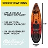 image:imageOld Town Ocean Kayak Malibu 95 Solo SitonTop Recreational Paddle Kayak 9 ft 504 inLava
