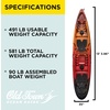 image:imageOld Town Ocean Kayak Malibu Two XL 2 Person SitonTop Recreational Paddle Kayak 13 ft 396 inLava