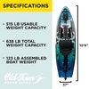 image:imageOld Town Ocean Kayak Sonata 106 MK Solo SitonTop Recreational Motorized Kayak with Minn Kota Motor LED Lighting and Marine Speakers 10 ft 6 inHorizon
