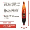 image:imageOld Town Sorrento 126sk Solo SitInside Recreational Paddle Kayak 12 ft 6 inLava