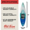 image:imageOld Town Vapor 10 Solo SitInside Recreational Paddle Kayak 10 ftHorizon