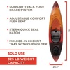 image:imageOld Town Vapor 10XT Solo SitInside Recreational Paddle Kayak 10 ftLava
