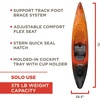 image:imageOld Town Vapor 12XT Solo SitInside Recreational Paddle Kayak 12 ftLava